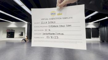 Esperanza High School - Ella DiMaio [Teen - Solo - Contemporary/Lyrical] 2023 UDA Solo Showdown