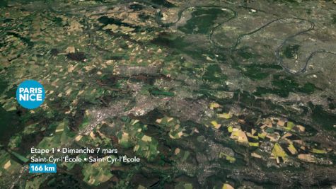 2021 Paris Nice Stage 1 Course Flythrough