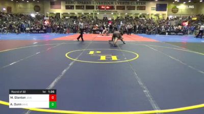 195 lbs Round Of 32 - Marcus Glanton, Lovelock Mustangs vs Andrew Dunn, Baker Mat Club