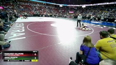 Girls 114 lbs Quarterfinal - Angie Bianchi, Two Rivers Girls vs Margaret Gillmore, Westosha Central Girls