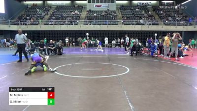 110 lbs Consi Of 8 #2 - Miles Molina, Baltimore vs Gannin Miller, Hanover