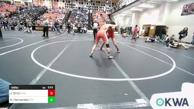 126 lbs Semifinal - Javier Ortiz, Poteau Youth Wrestling Academy vs Daylen Hernandez, Grove Takedown Club