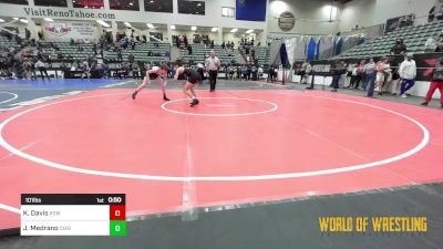 101 lbs Consi Of 32 #2 - Kash Davis, Redmond High School vs Jordan Medrano, Diablos WC