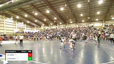 95 lbs Cons. Round 4 - Daxton Jolley, Payson Pride Wrestling vs Jayden Davidson, Cougars Wrestling Club