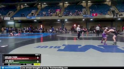 157 lbs Cons. Round 2 - Jaylen York, University Of The Ozarks (Arkansas) vs Joe Beck, Fontbonne University