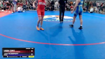 157 lbs Cons. Round 2 - Jaden Tobey, Punisher Wrestling Company vs Liam McDermott, NWWC