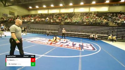 138 lbs Quarterfinal - Miles Kohler, Wasatch vs Edward Sears, Spanish Fork