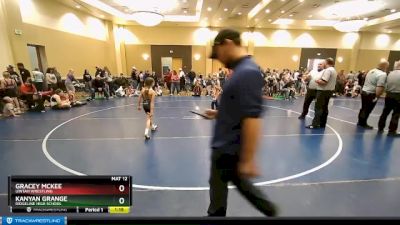 57 lbs Quarterfinal - Gracey Mckee, Uintah Wrestling vs Kanyan Grange, Ridgeline High School