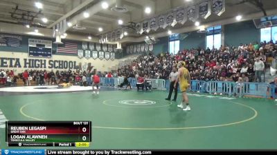 160 lbs Semifinal - Logan Alawneh, Temecula Valley vs Reuben Legaspi, Great Oak