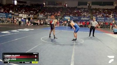 D 2 157 lbs Champ. Round 2 - Cyler Lewis, Bossier vs Corbin Falgout, Vandebilt Catholic