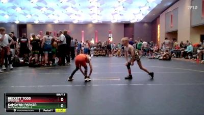 58 lbs Round 2 (4 Team) - Kamdynn Parker, East Kansas Eagles vs Beckett Todd, Operators