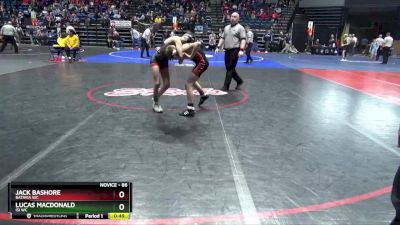 86 lbs Champ. Round 2 - Jack Bashore, Batavia WC vs Lucas Macdonald, ISI WC