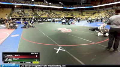 144 Class 4 lbs Quarterfinal - Cooper Corley, Francis Howell vs Michael Foley, Lee`s Summit