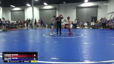 87 lbs Quarterfinals (8 Team) - Carson Davies, California vs Ryland Aston, Georgia