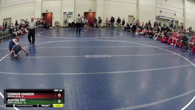 102 lbs Round 1 (6 Team) - Austen Fry, Iowa USA Blue vs Connor Maddox, Indiana Blue