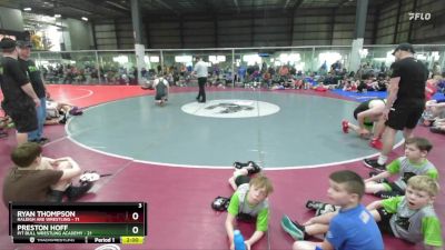 180 lbs Round 5 (6 Team) - Ryan Thompson, RALEIGH ARE WRESTLING vs Preston Hoff, PIT BULL WRESTLING ACADEMY