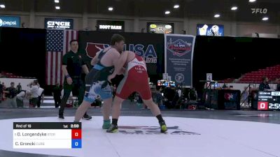 130 kg Rnd Of 16 - Donny Longendyke, Minnesota Storm vs Cameron Groncki, Curby 3 Style Wrestling Club