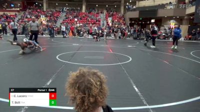 67 lbs Champ. Round 2 - Cruz Lucero, Team Pueblo Wrestling Club vs Trevor Bolt, Trailhands