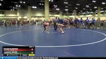 120 lbs Round 1 (10 Team) - Hannah Wecer, Charlie`s Angels- GA Black vs Kylee Plowman, Nebraska Tsunami