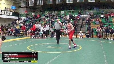 132 lbs Semifinal - Diego Stropko, MENTOR vs Jaiden Sarabia, WHITMER