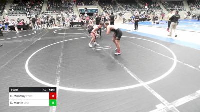 130 lbs Final - Chase Montroy, Team Tulsa Wrestling Club vs Dylan Martin, Sperry Wrestling Club