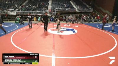 74 lbs 1st Place Match - Gabriel Cordova, Green River Grapplers Wrestling vs Mac Binek, Buffalo Outlaws Wrestling Club