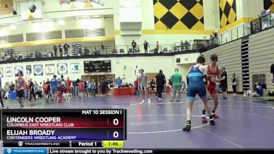 132 lbs Semifinal - Lincoln Cooper, Columbus East Wrestling Club vs Elijah Broady, Contenders Wrestling Academy