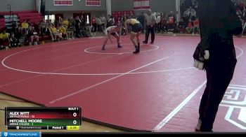 184 lbs Finals (2 Team) - Mitchell Moore, Adrian College vs Alex Witt, UW Platteville