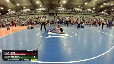 95 lbs Cons. Round 3 - Dylan King, Independence Youth Wrestling-AA vs Layne Western, Kirksville Wrestling Club-AA