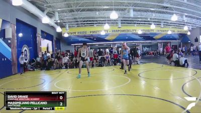 132 lbs Cons. Round 4 - Massimiliano Pellicano, Unattached vs David Drake, Coastline Wrestling Academy