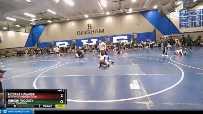 80 lbs Cons. Round 2 - Gibson Wooley, Uintah Wrestling vs McCrae Hawkes, Bear River Wrestling Club