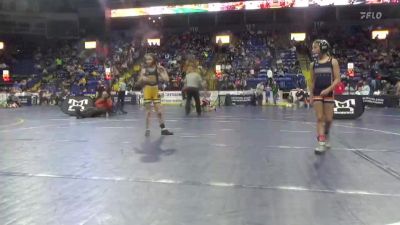 68 lbs Quarterfinal - Addison Nardella, Easton vs Ella Saussol, Canon-McMillan