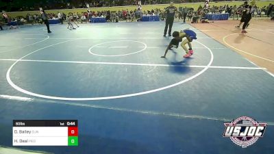 80 lbs Consi Of 8 #2 - Da'marion Bailey, Clinton Youth Wrestling vs Harper Deal, Piedmont