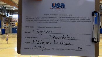 Presentation High School [Lyrical Varsity - Medium] 2021 USA Virtual Dance Winter Classic