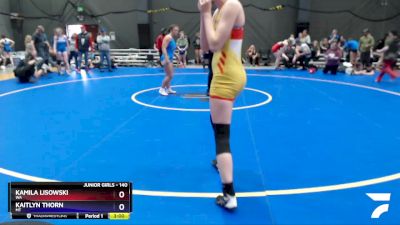 140 lbs Cons. Round 2 - Kamila Lisowski, WA vs Kaitlyn Thorn, MT