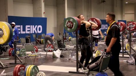 Ian Wilson (USA, 105) Front Squats 240kg In The Training Hall At 2017 Worlds