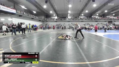 60 lbs Cons. Round 5 - Wyatt Baysinger, Fulton Wrestling Club-AA vs Axel Lindsay, Blue Pride Wrestling Club-AAA