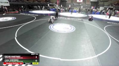 132 lbs Cons. Round 2 - Cash Wiemero, Royal High School Wrestling vs Oscar Martinez, Ukiah High School Wrestling