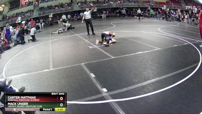 70 lbs Quarterfinal - Mack Unger, Lincoln Squires Wrestling Club vs Carter Matthias, Nebraska Wrestling Academy