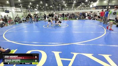 70 lbs Round 2 (6 Team) - Josh Weimert, PIT BULL WRESTLING ACADEMY vs Rowan Navarro, GREAT NECK WC - GOLD