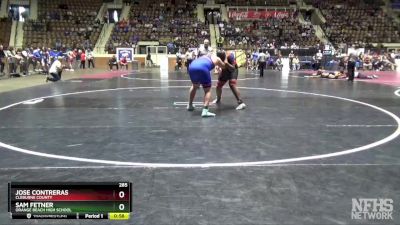 285 lbs Cons. Round 1 - Sam Fetner, Orange Beach High School vs Jose Contreras, Cleburne County