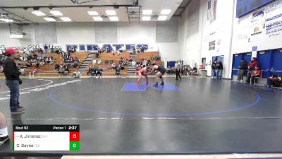 285 lbs Cons. Round 2 - Kevin Jimenez, Skyline College vs Chris Bayne, Fresno City College