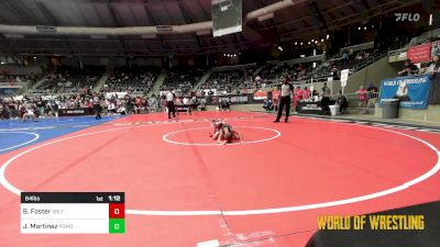 64 lbs Quarterfinal - Brayton Foster, Sebolt Wrestling Academy vs John (JJ) Martinez, Pomona Elite