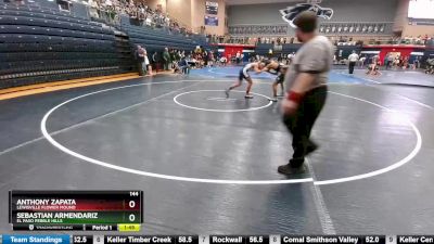 144 lbs Round 3 - Anthony Zapata, Lewisville Flower Mound vs Sebastian Armendariz, El Paso Pebble Hills