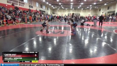 90 lbs Cons. Semi - Mitchell Webster, Hayward/Due North vs Carter Solt, Askren Wrestling Academy