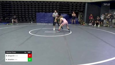 125 lbs Quarterfinal - Bryson Gingrich, Robesonia, PA vs Azmir Ibrahim, Carlisle, PA