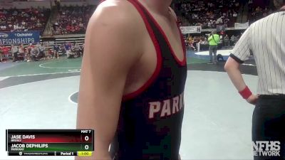 D 2 132 lbs Cons. Round 4 - Jase Davis, Brusly vs Jacob DePhilips, Parkway