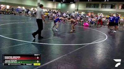 132 lbs Round 1 (6 Team) - Aidan Baum, New England Gold - AS vs Hunter Brown, Bandits Wrestling