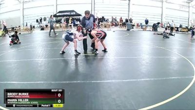 90 lbs Round 5 - Marin Miller, Riverview Elementary School vs Brody Burke, Romeo Middle School