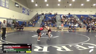 128 lbs Semifinal - Megan Irwin, Mt. San Antonio College vs Anastasia Tolentino, Palomar College